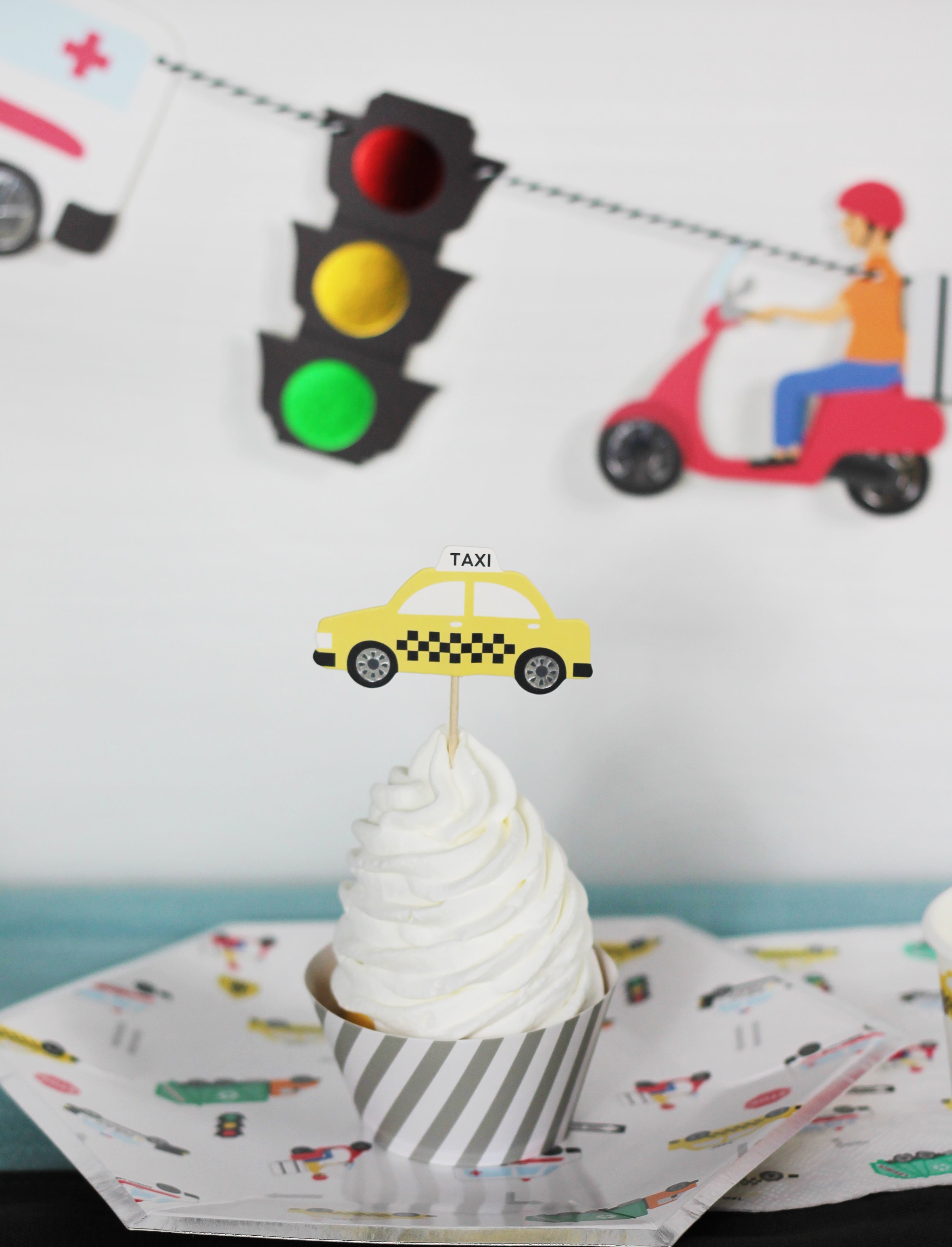 Transportation Cupcake Toppers & Wrappers, 12 Ct Merrilulu   