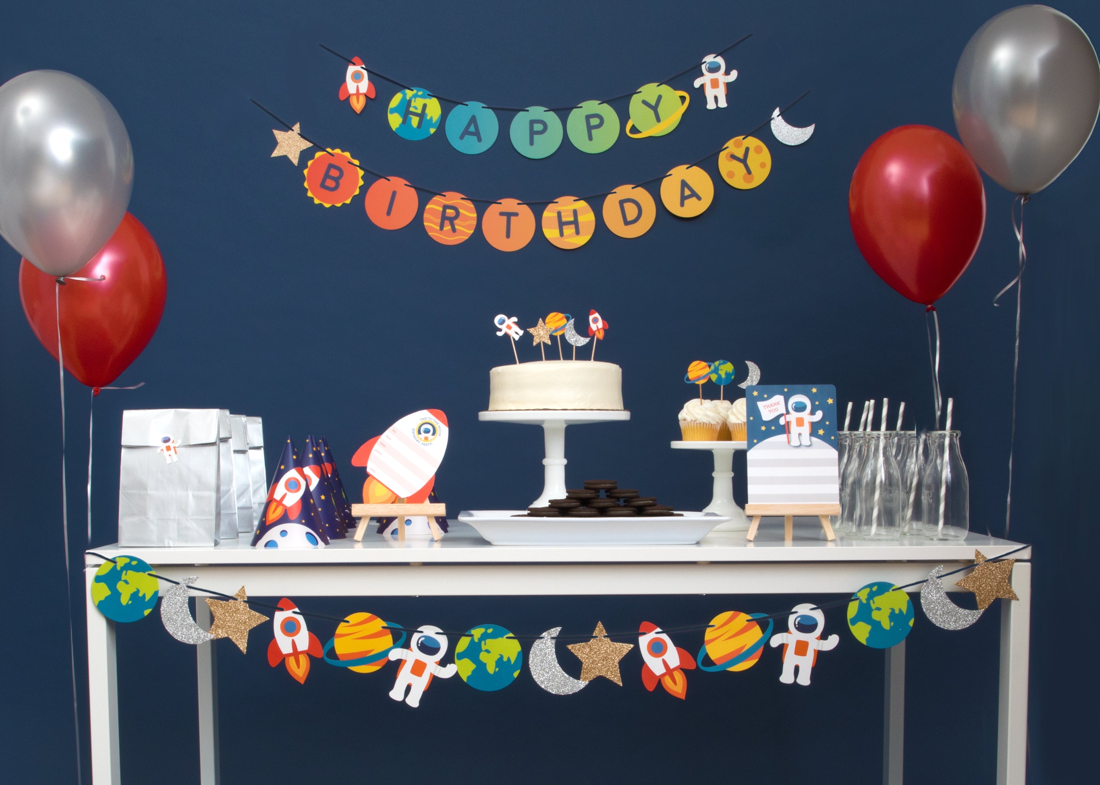 Outer Space Birthday Banner Merrilulu   