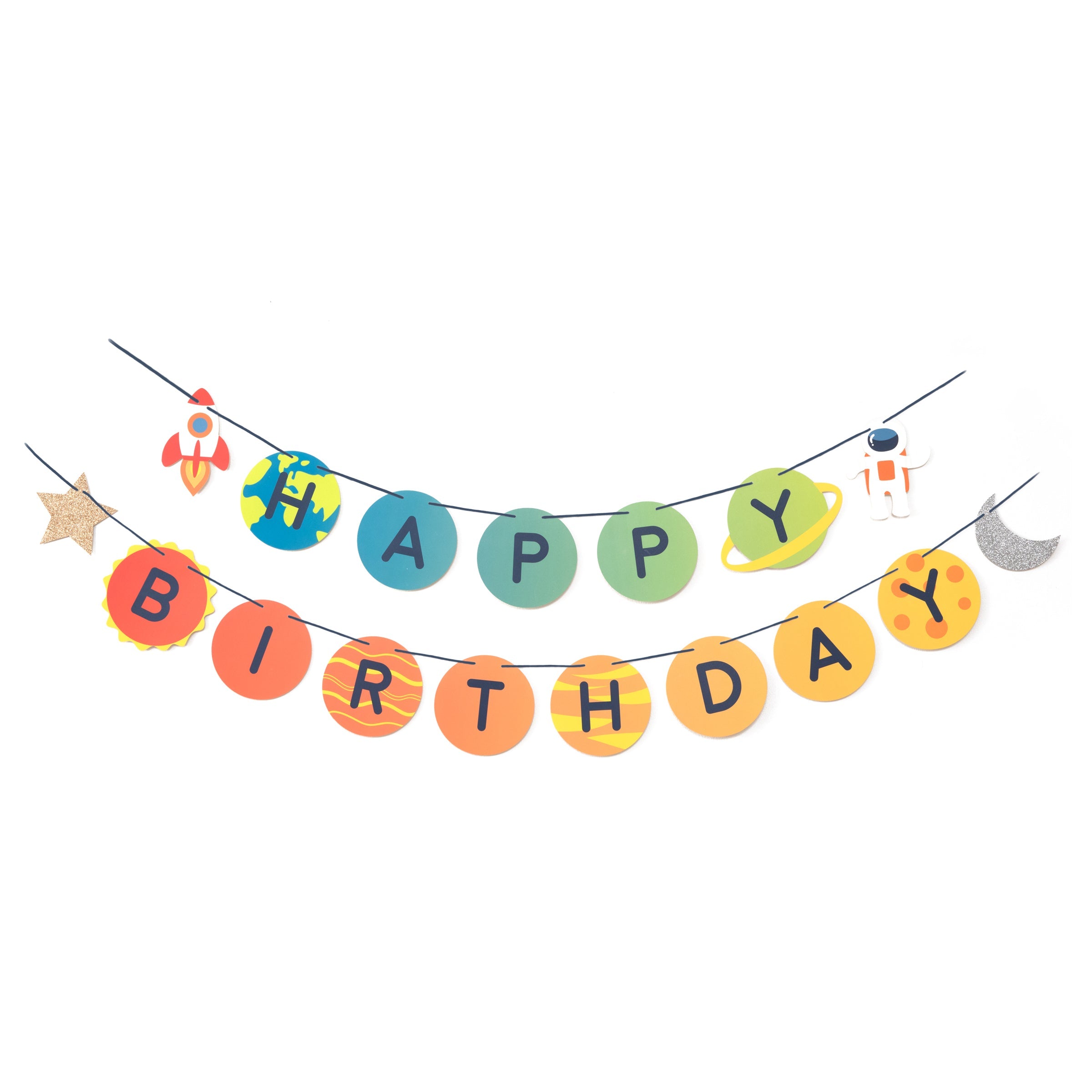 Outer Space Birthday Banner Merrilulu   