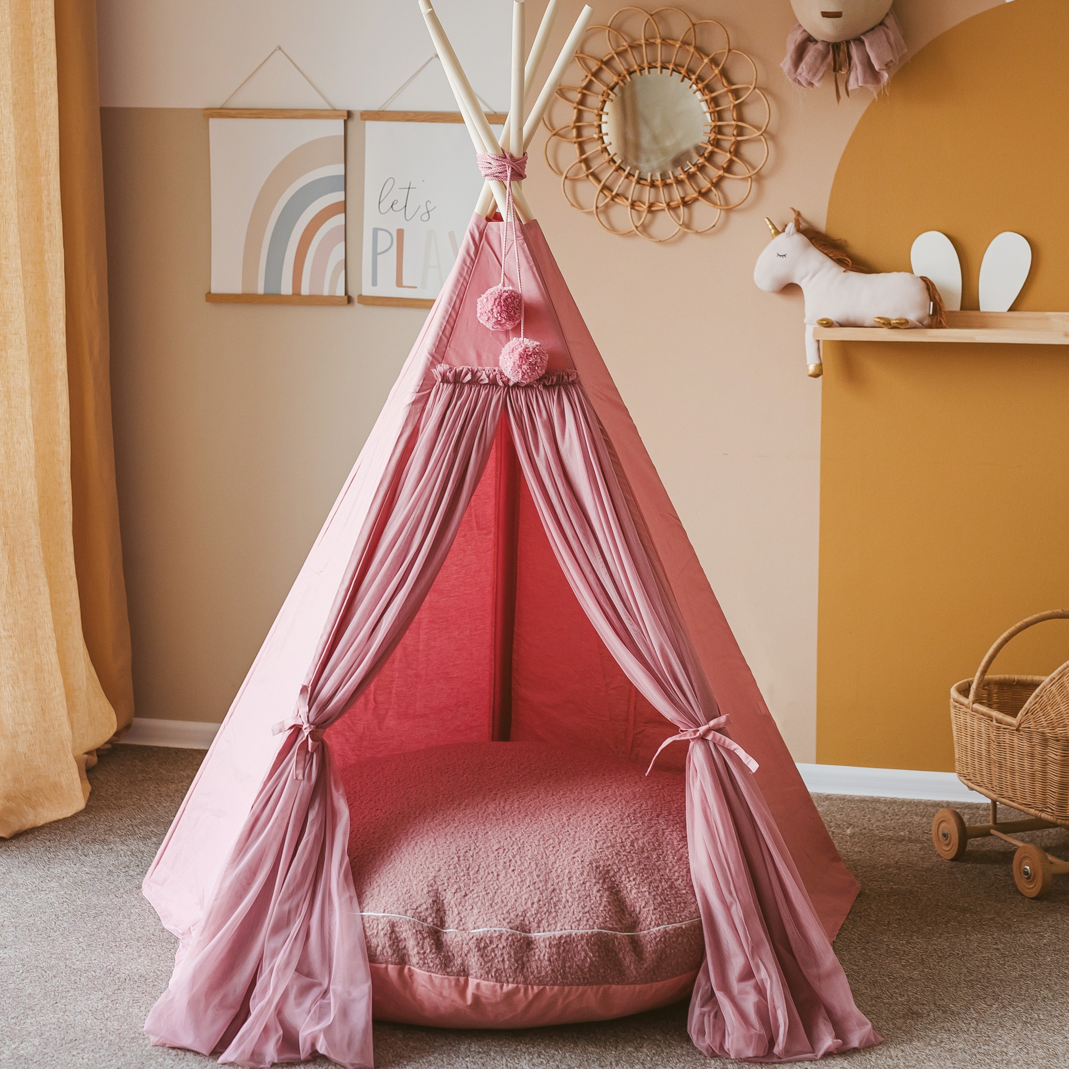 MINICAMP Fairy Kids Play Tent With Tulle in Rose minicamp   