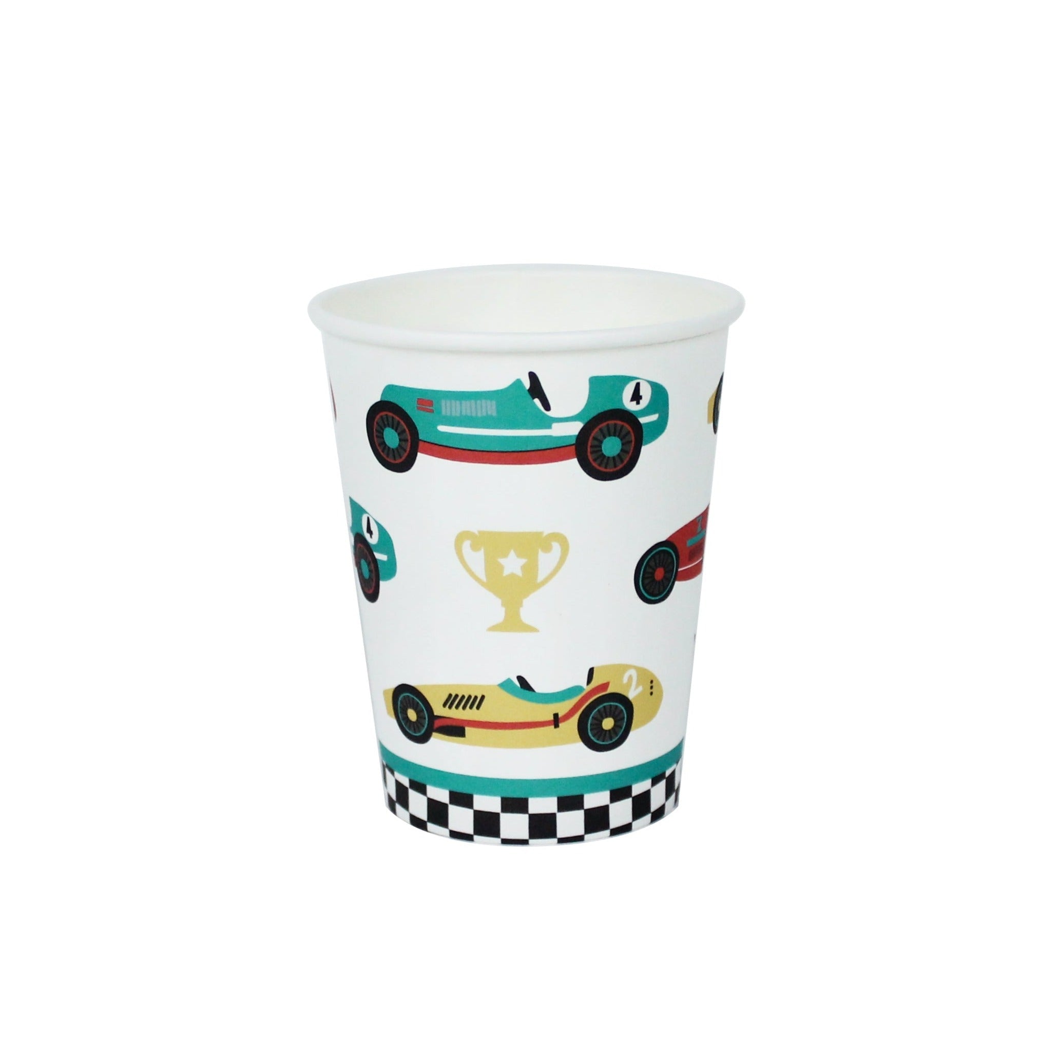 Vintage Race Car Cups, 12 Ct Merrilulu   