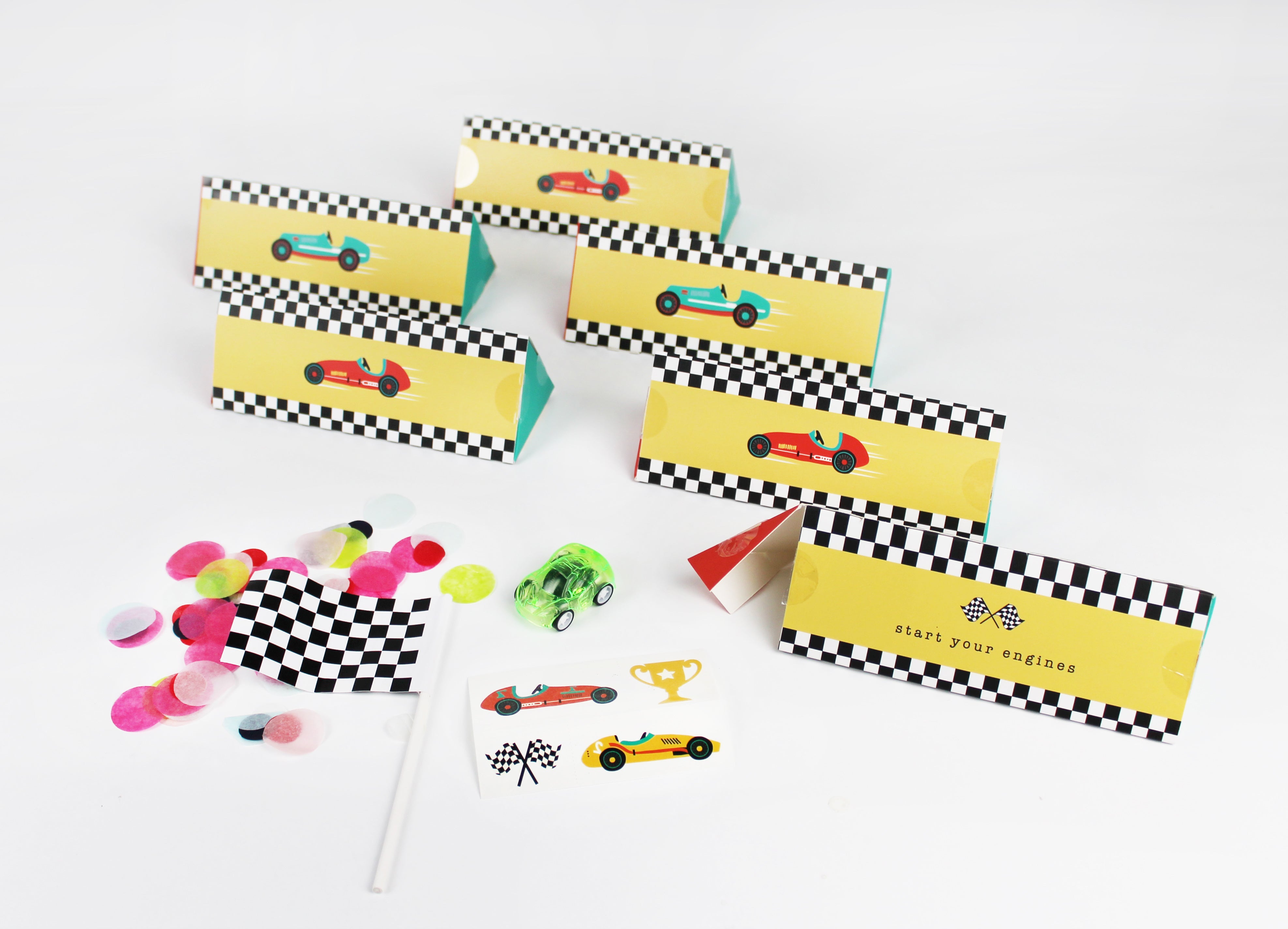 Vintage Race Car Party Favors, 6 Ct Merrilulu   