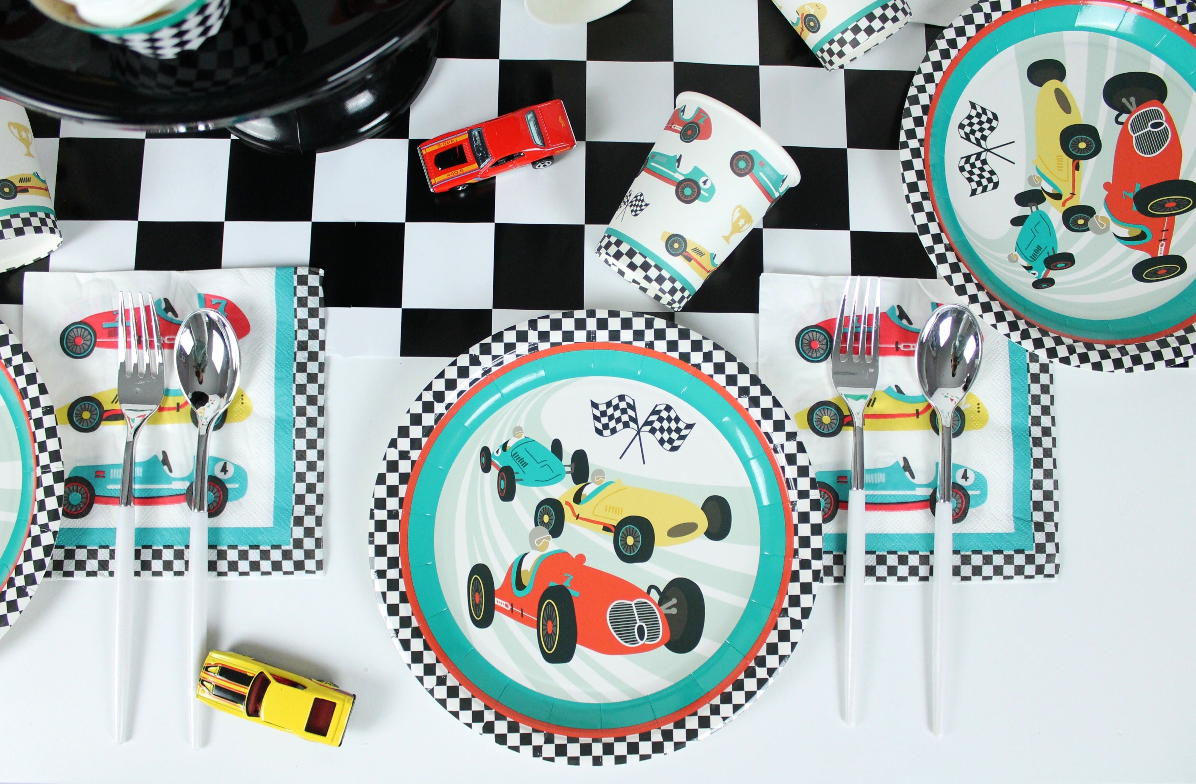 Vintage Race Car Cups, 12 Ct Merrilulu   