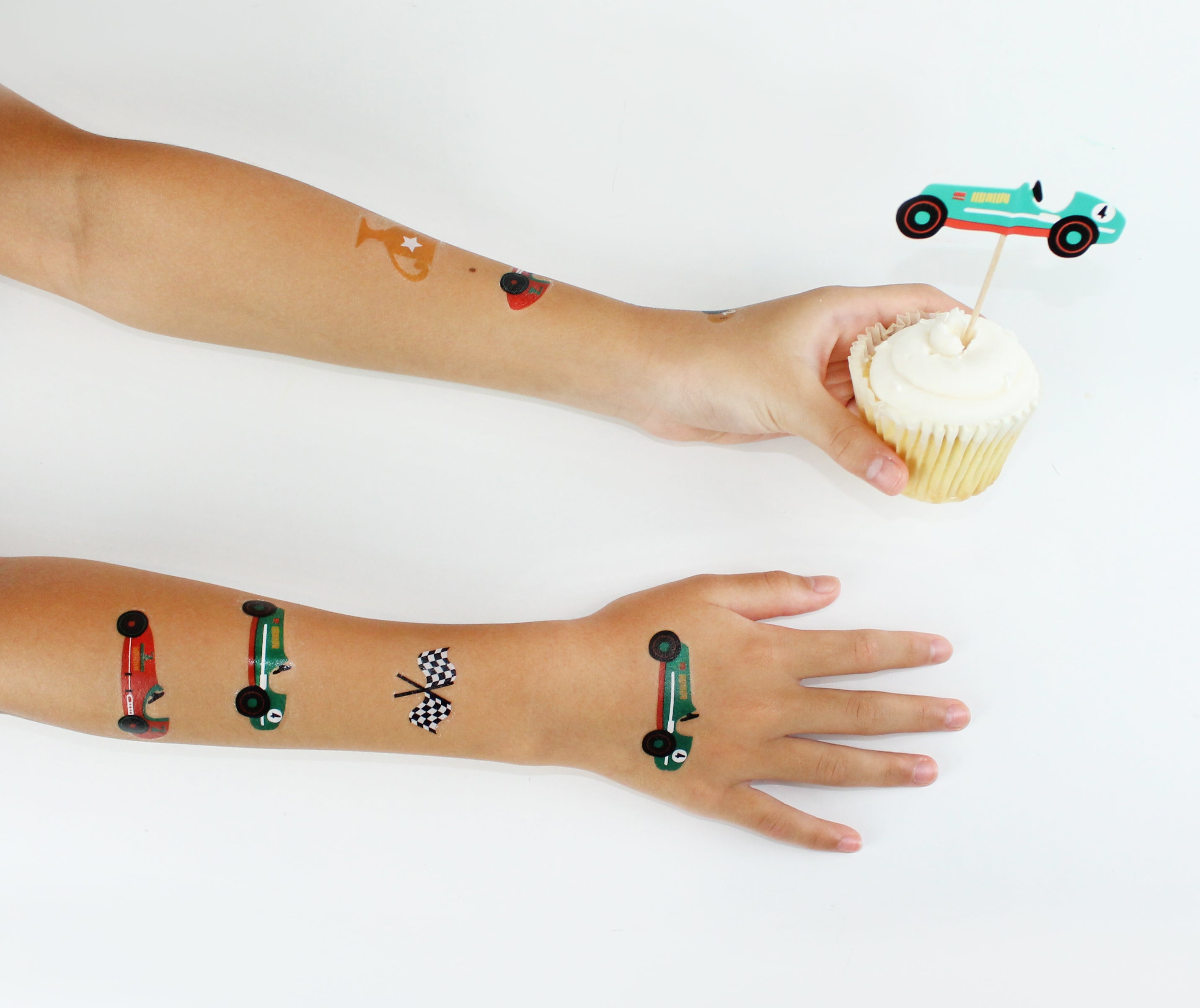 Vintage Race Car Temporary Tattoos, 2 Sheets Merrilulu   
