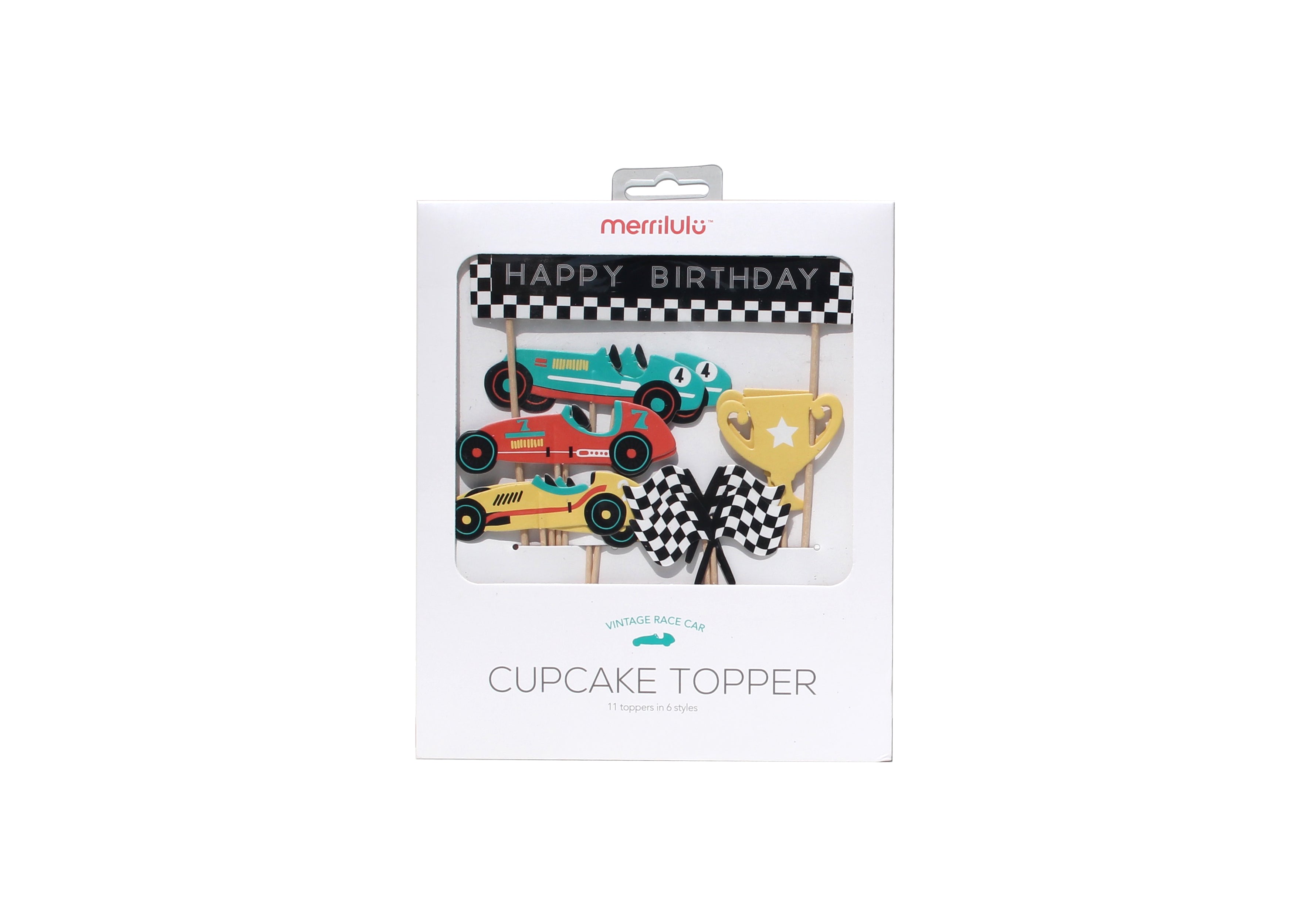 Race Car Cupcake Toppers & Wrappers, 11 Ct Merrilulu   