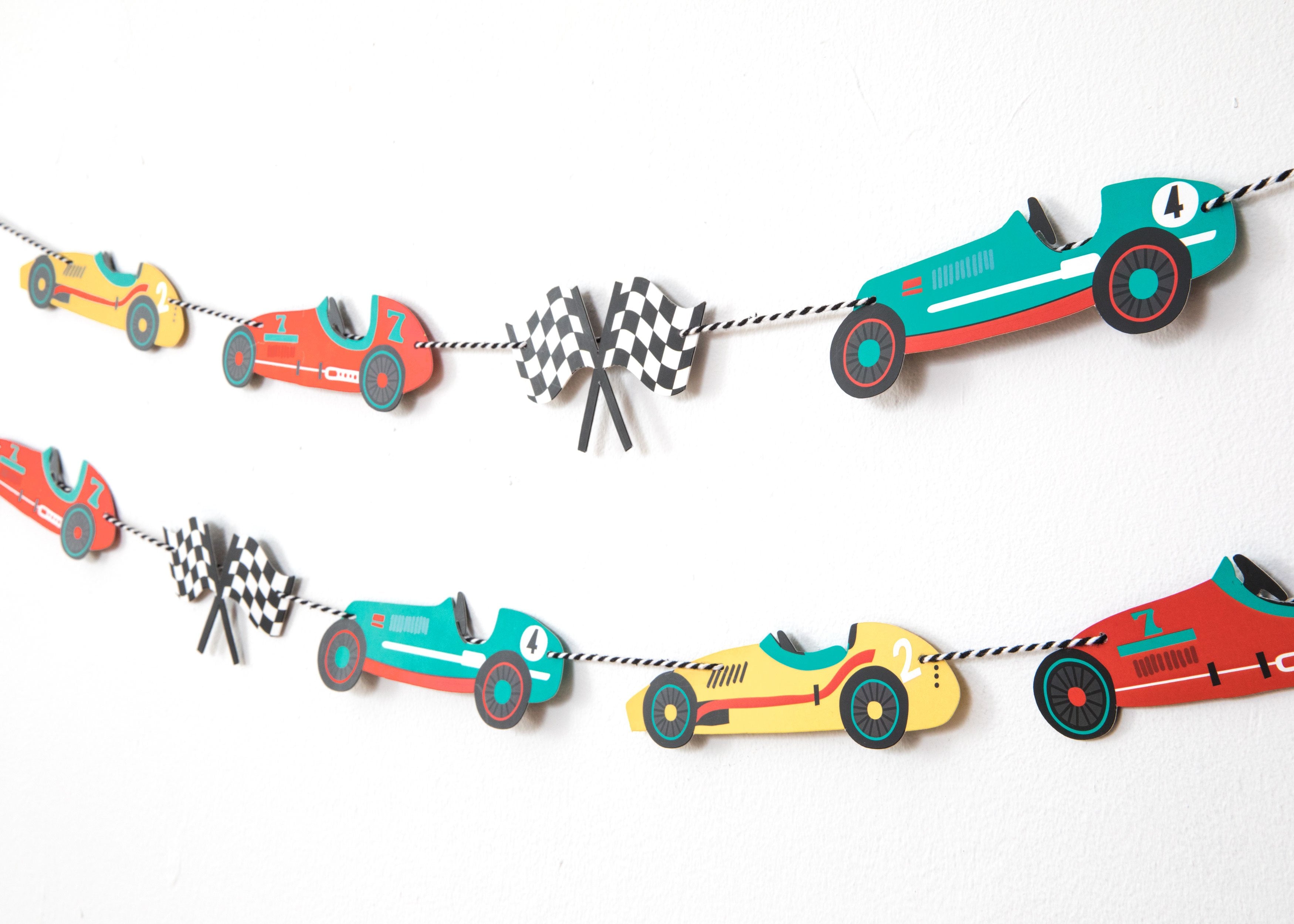 Vintage Race Car Party Garland Merrilulu   