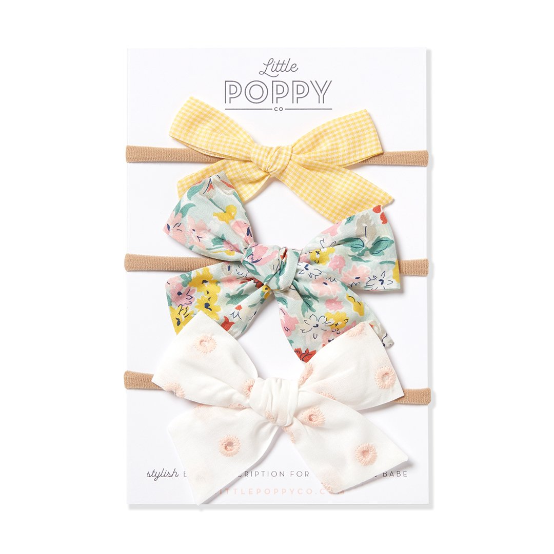 The Lucy Headband Bow Set Little Poppy Co. Original  