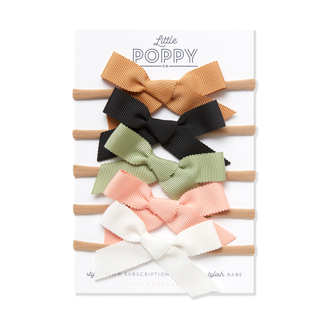 Ribbon Big Sister Set Add-On Bow Nylon Headband  