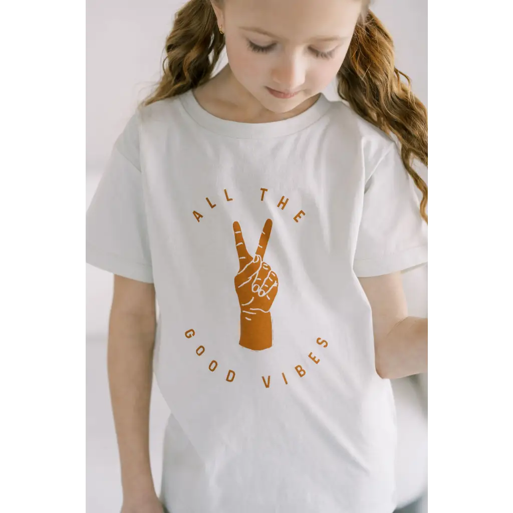 All the Good Vibes Kid's Graphic T-Shirt Polished Prints   