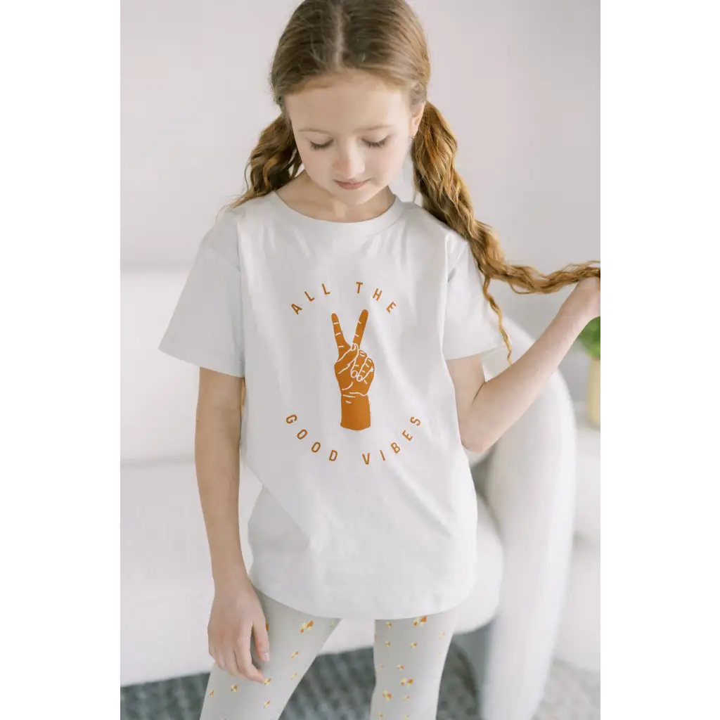 All the Good Vibes Kid's Graphic T-Shirt Polished Prints   