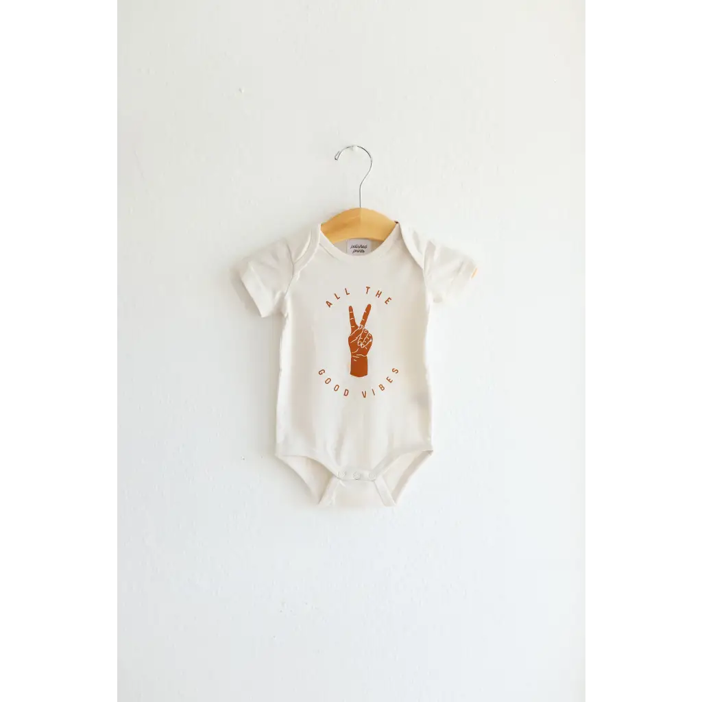 All the Good Vibes Organic Cotton Baby Bodysuit Polished Prints   