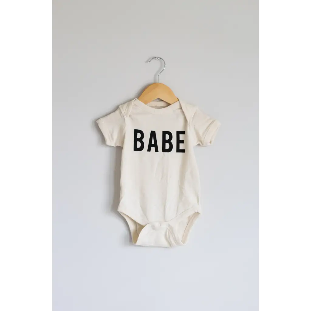 Babe Organic Cotton Baby Bodysuit Polished Prints 3mo (NB) Natural 