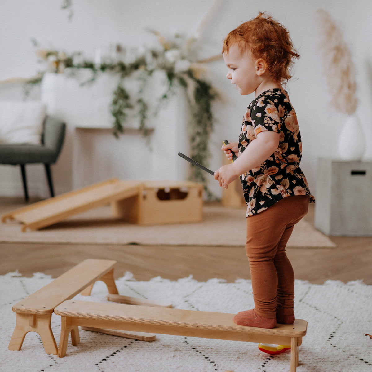 PlayBeam - Wooden Balance Beam for Kids All Circles   