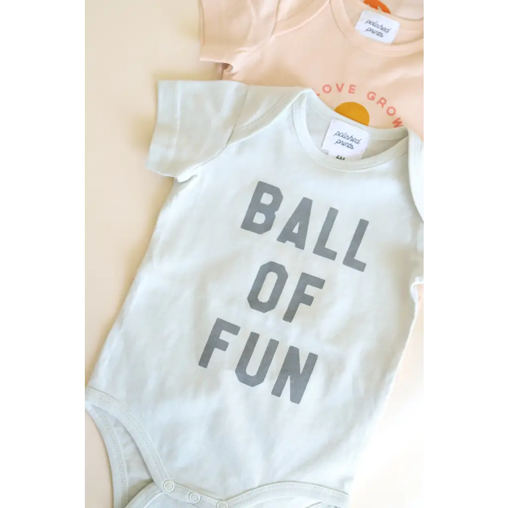 Ball of Fun Organic Cotton Baby Bodysuit Polished Prints   