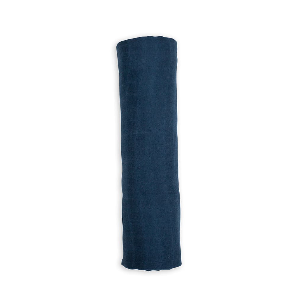 Bamboo Muslin Swaddle Lulujo Navy  