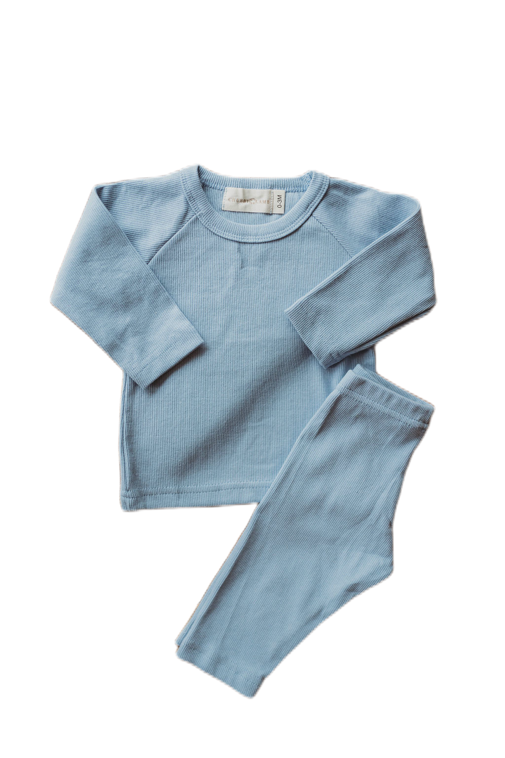 Organic Cotton Ribbed Knit Set in "Knox" Chubby Lamb   