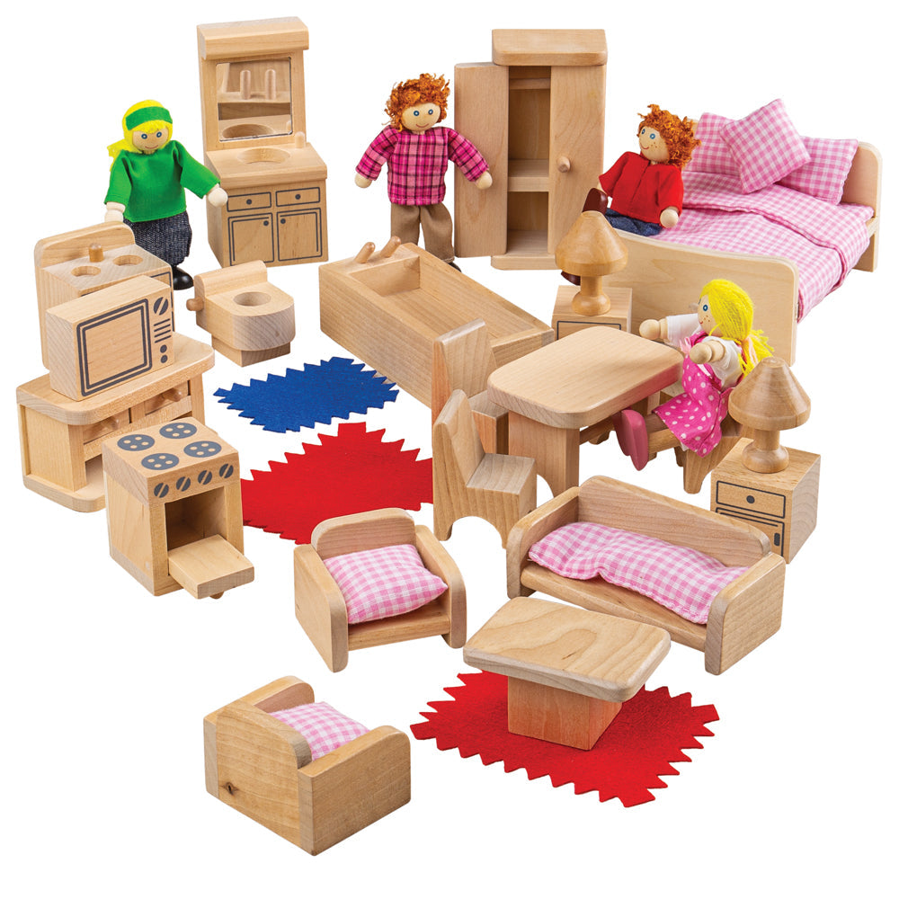 Doll Family and Furniture Bigjigs Toys   