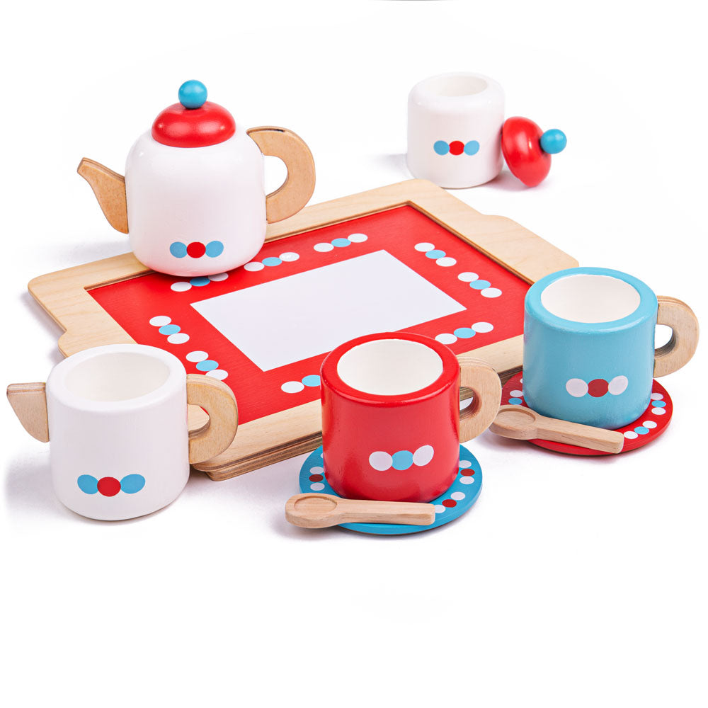 Tea Set on a Tray Bigjigs Toys   