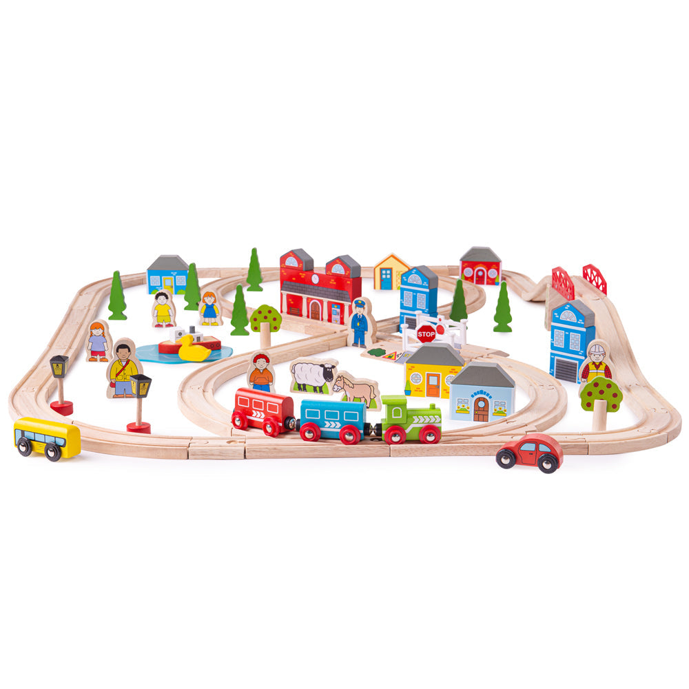 Town and Country Train Set Bigjigs Toys   