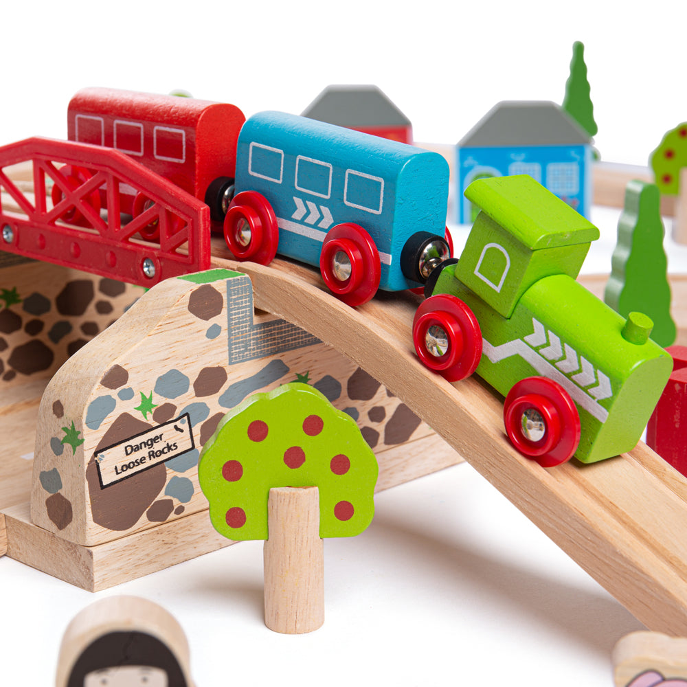 Road & Rail Train Set Bigjigs Toys   