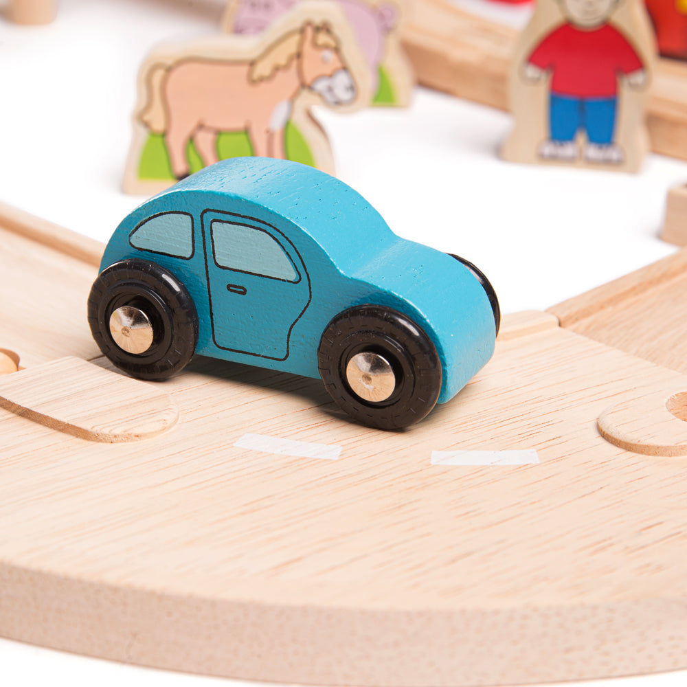 Road & Rail Train Set Bigjigs Toys   