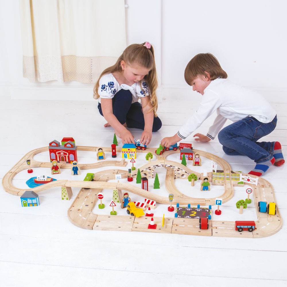 City Road and Railway Set Bigjigs Toys   