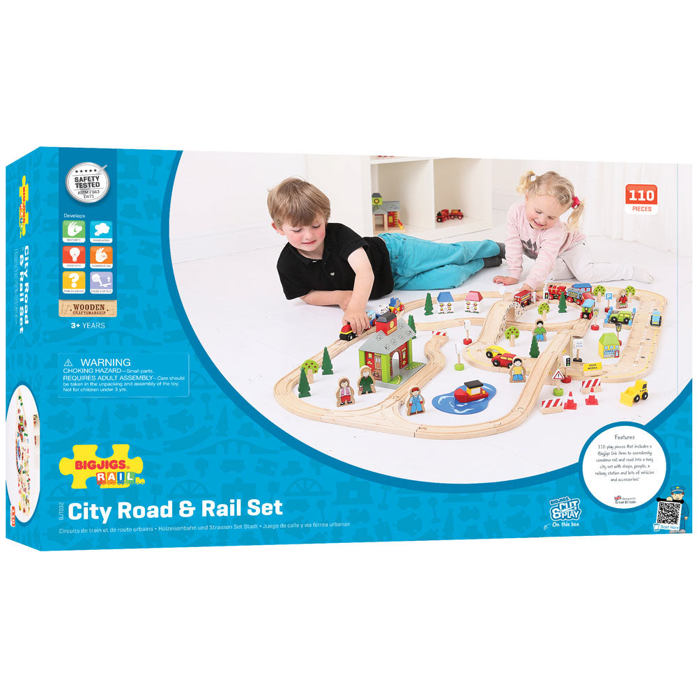 City Road and Railway Set Bigjigs Toys   