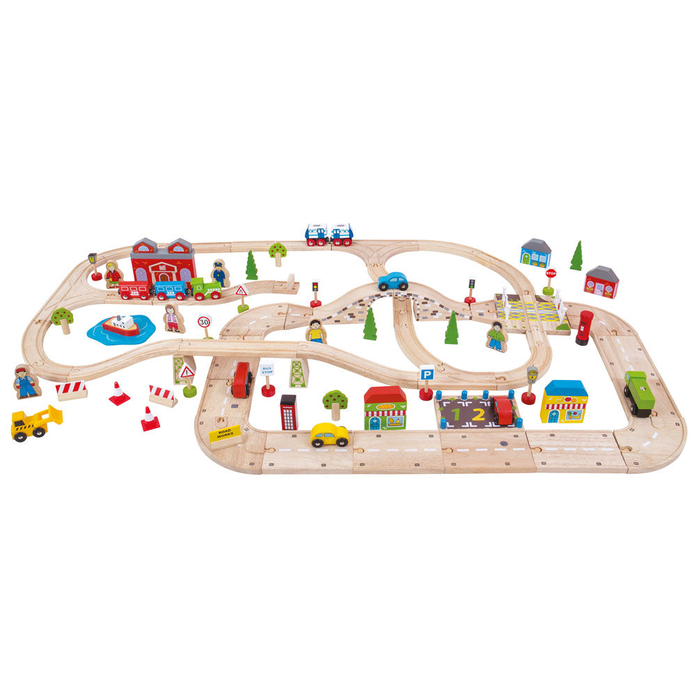 City Road and Railway Set Bigjigs Toys   