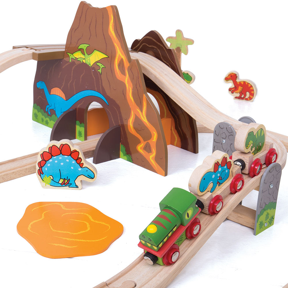 Dinosaur Railway Set Bigjigs Toys   