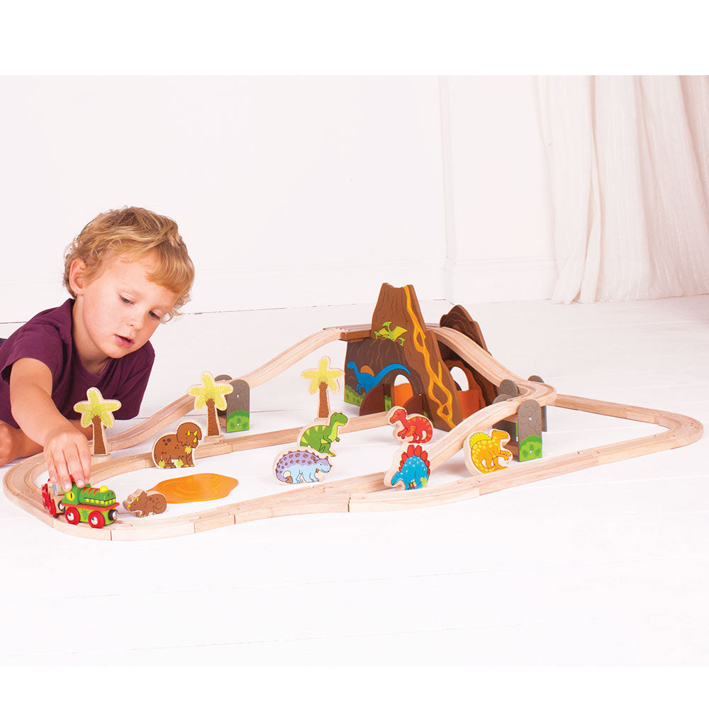 Dinosaur Railway Set Bigjigs Toys   