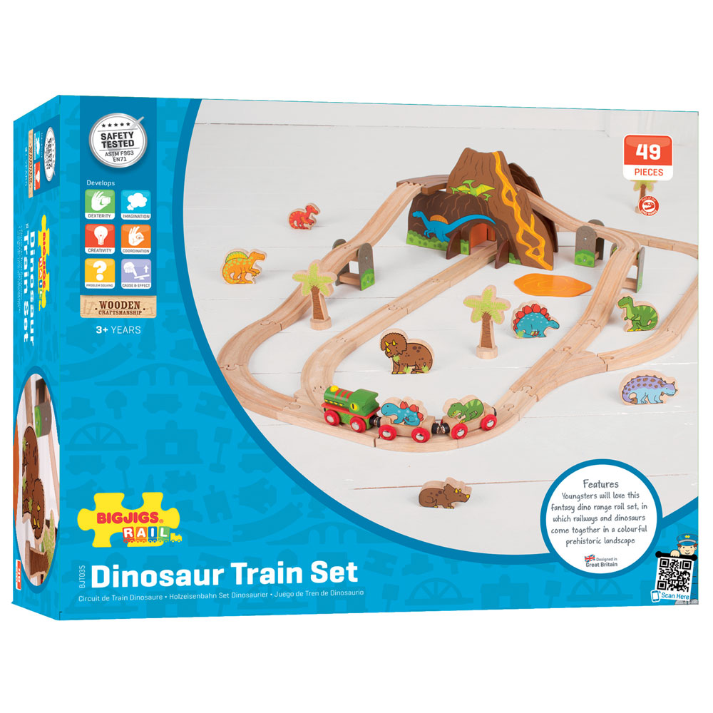 Dinosaur Railway Set Bigjigs Toys   