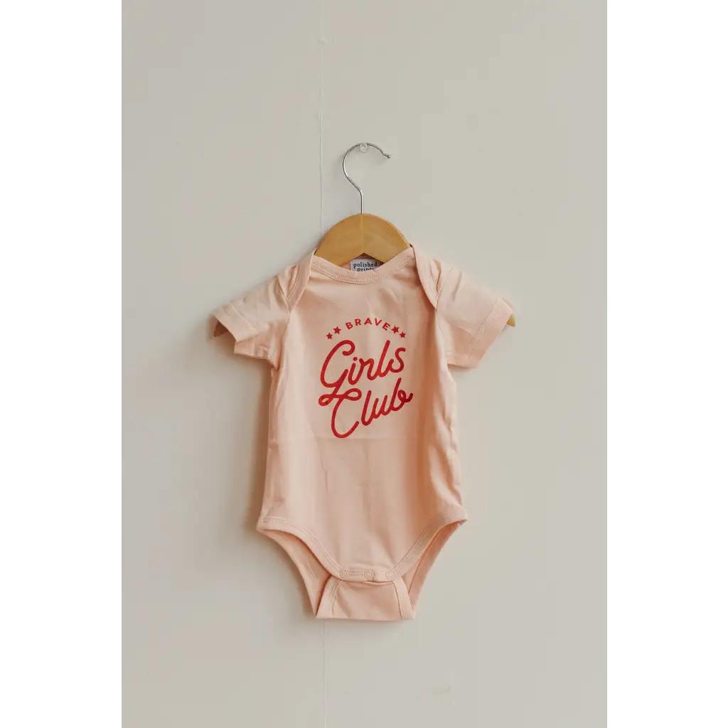 Brave Girls Club Organic Cotton Baby Bodysuit Polished Prints   