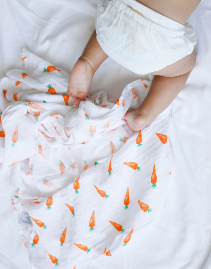 Organic Swaddle - Carrot Malabar Baby   