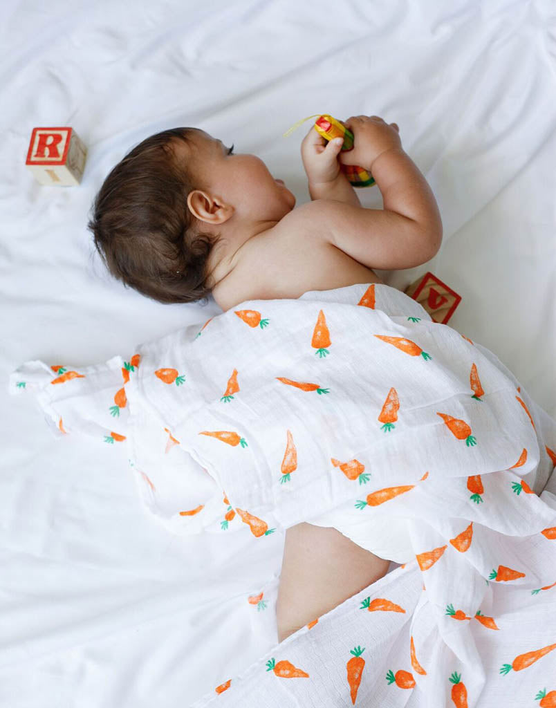 Organic Swaddle - Carrot Malabar Baby   