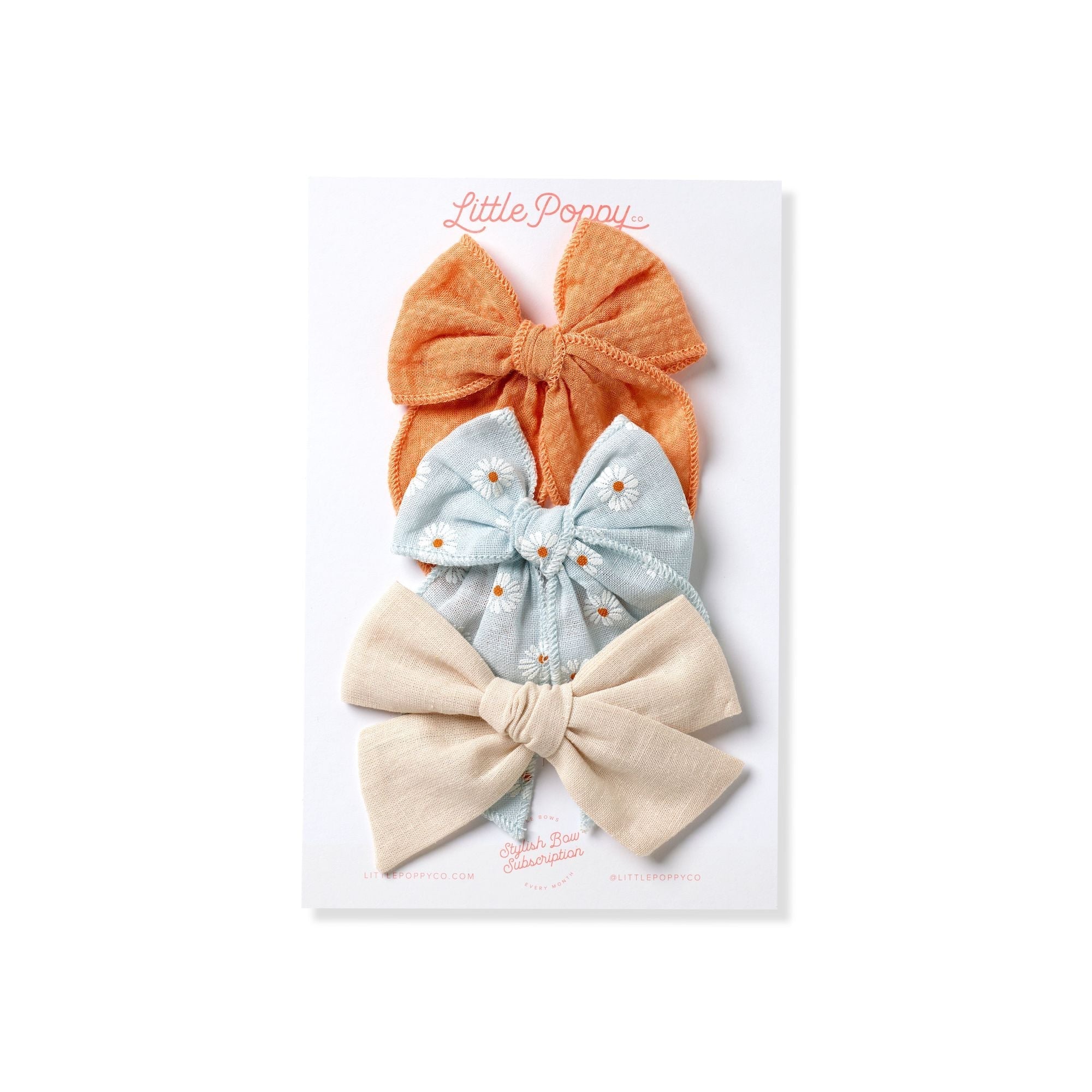 The Daisy Bow Clip Set Little Poppy Co.   