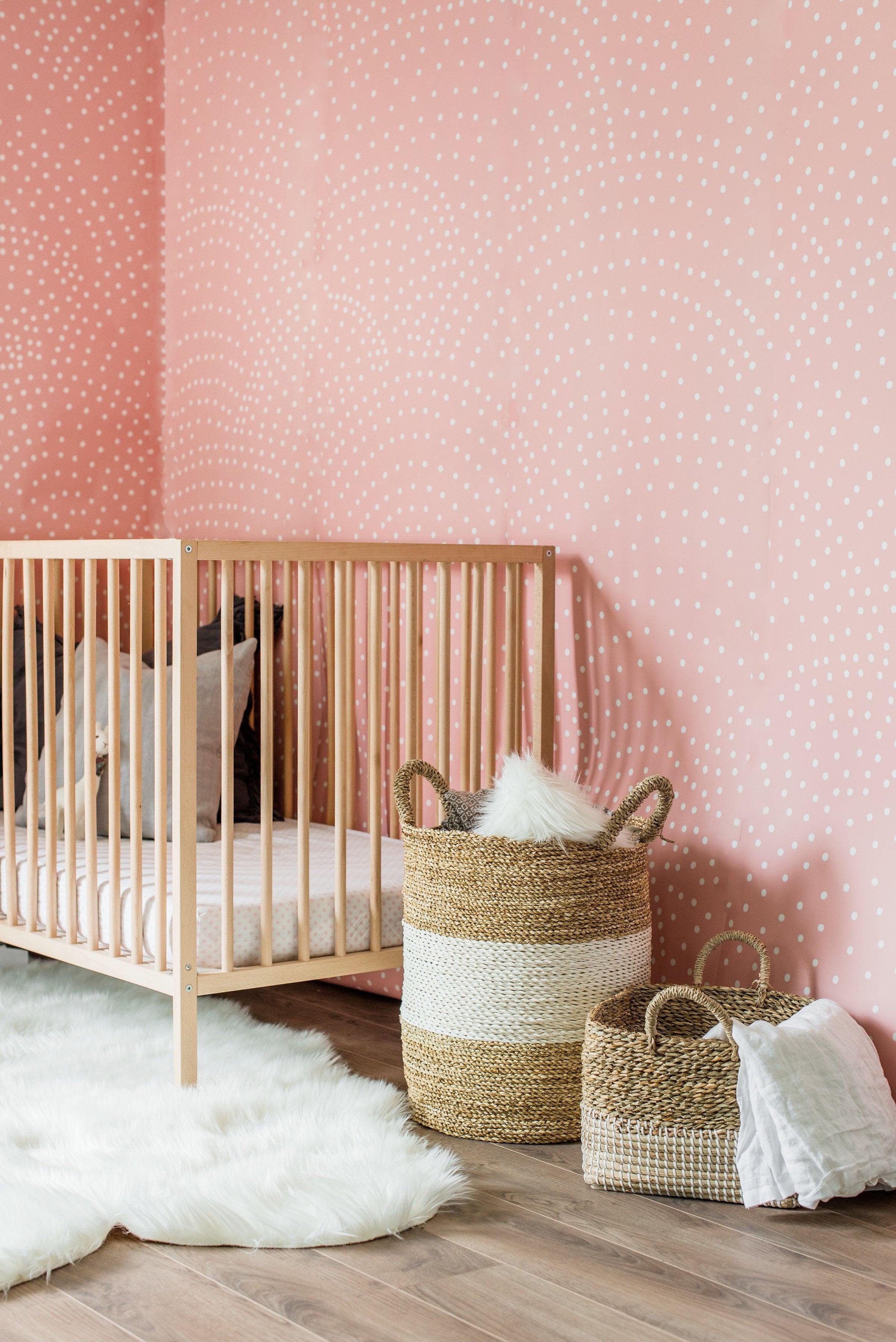 Crescent Polka Dots Mural Anewall   