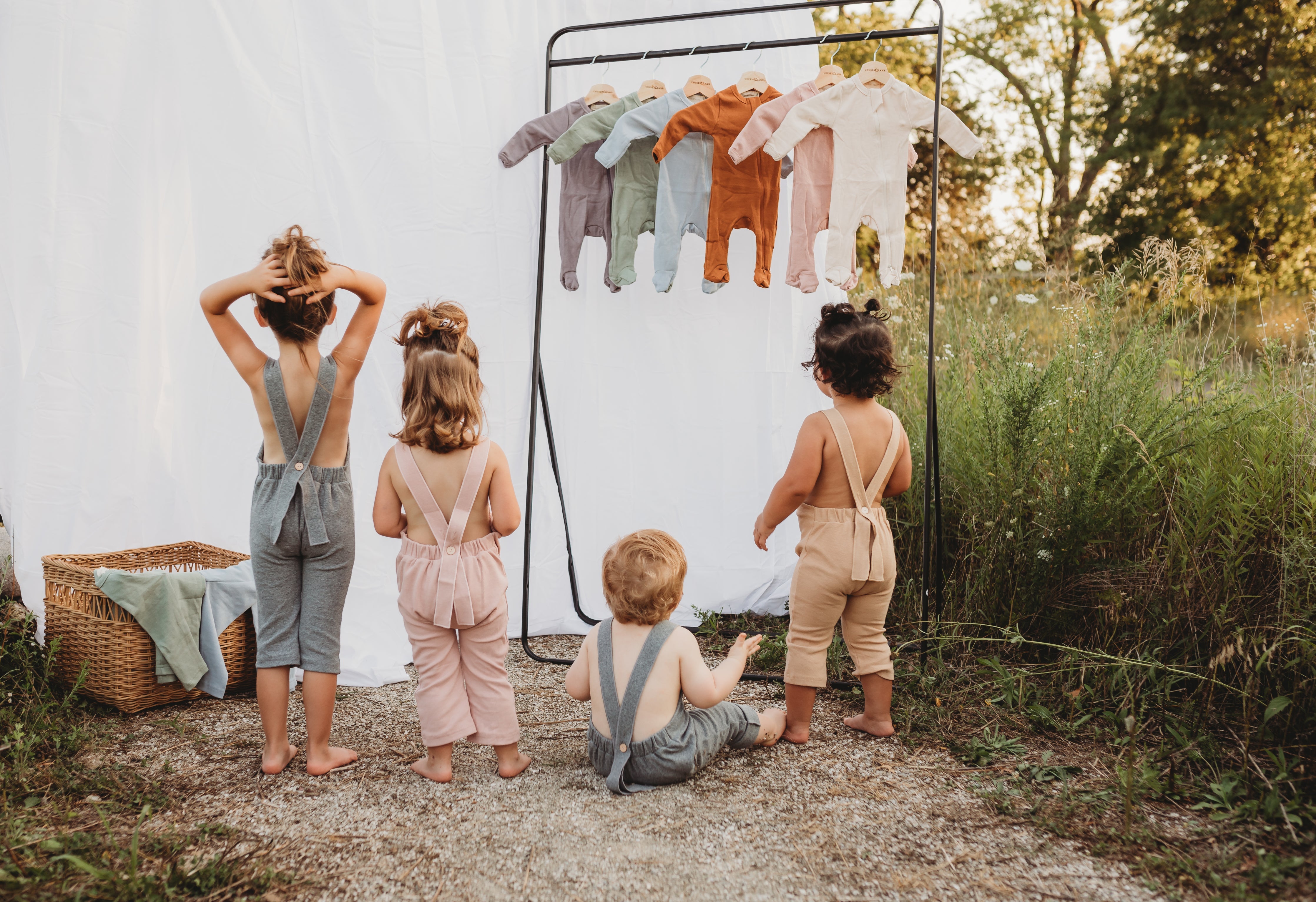 Organic Cotton Ribbed Knit Overall in "Mauve" Chubby Lamb   