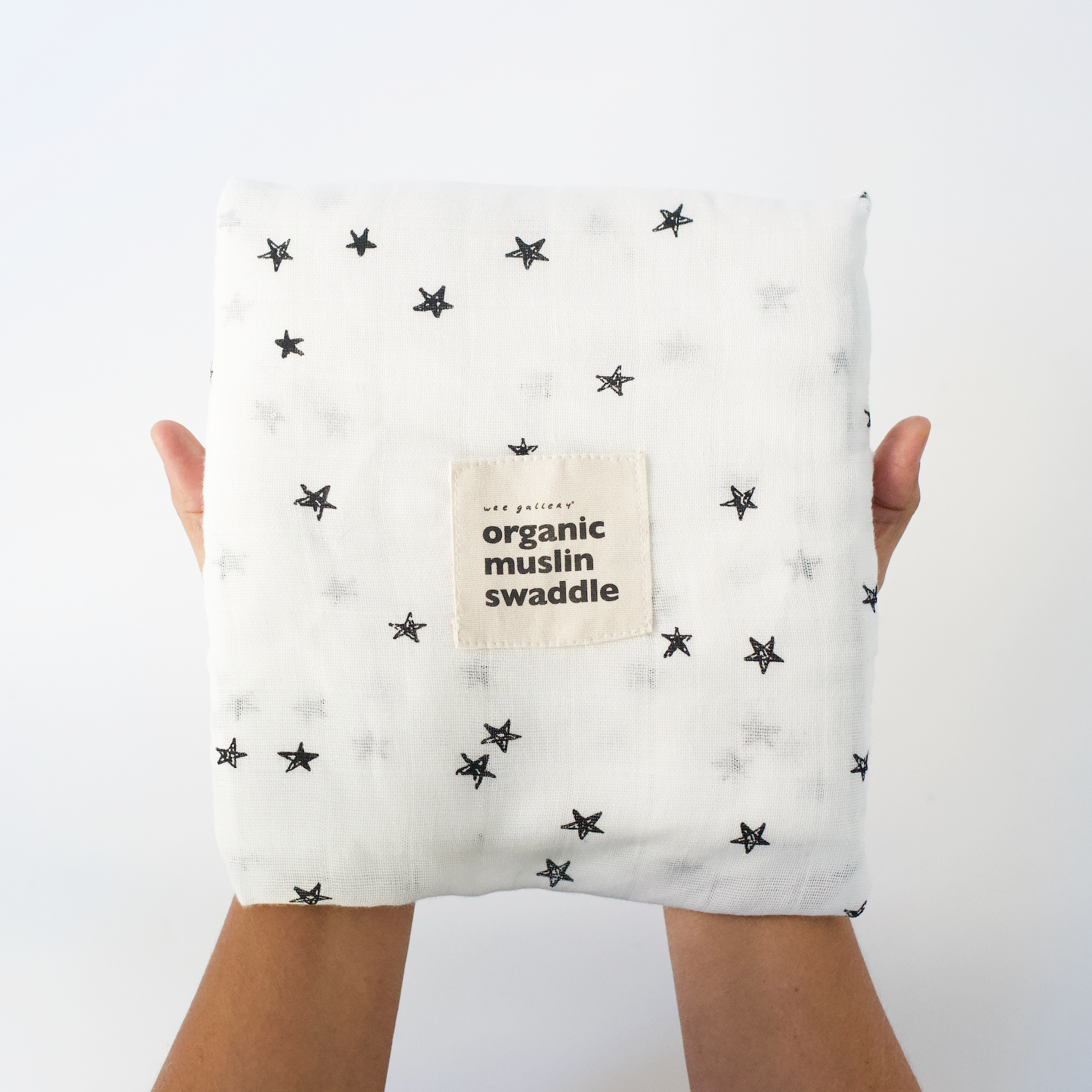 Organic Muslin Swaddle - Stars Wee Gallery   