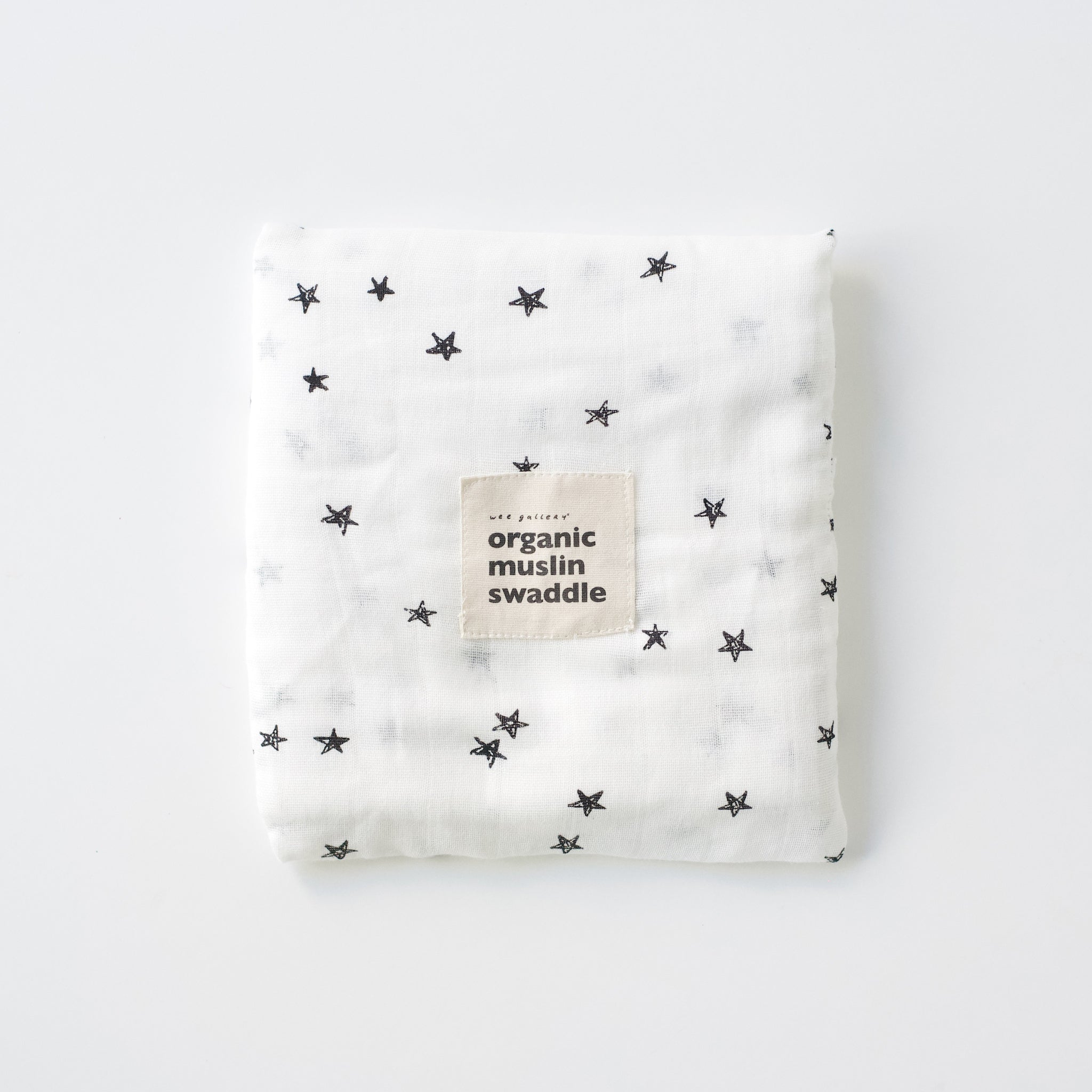 Organic Muslin Swaddle - Stars Wee Gallery   