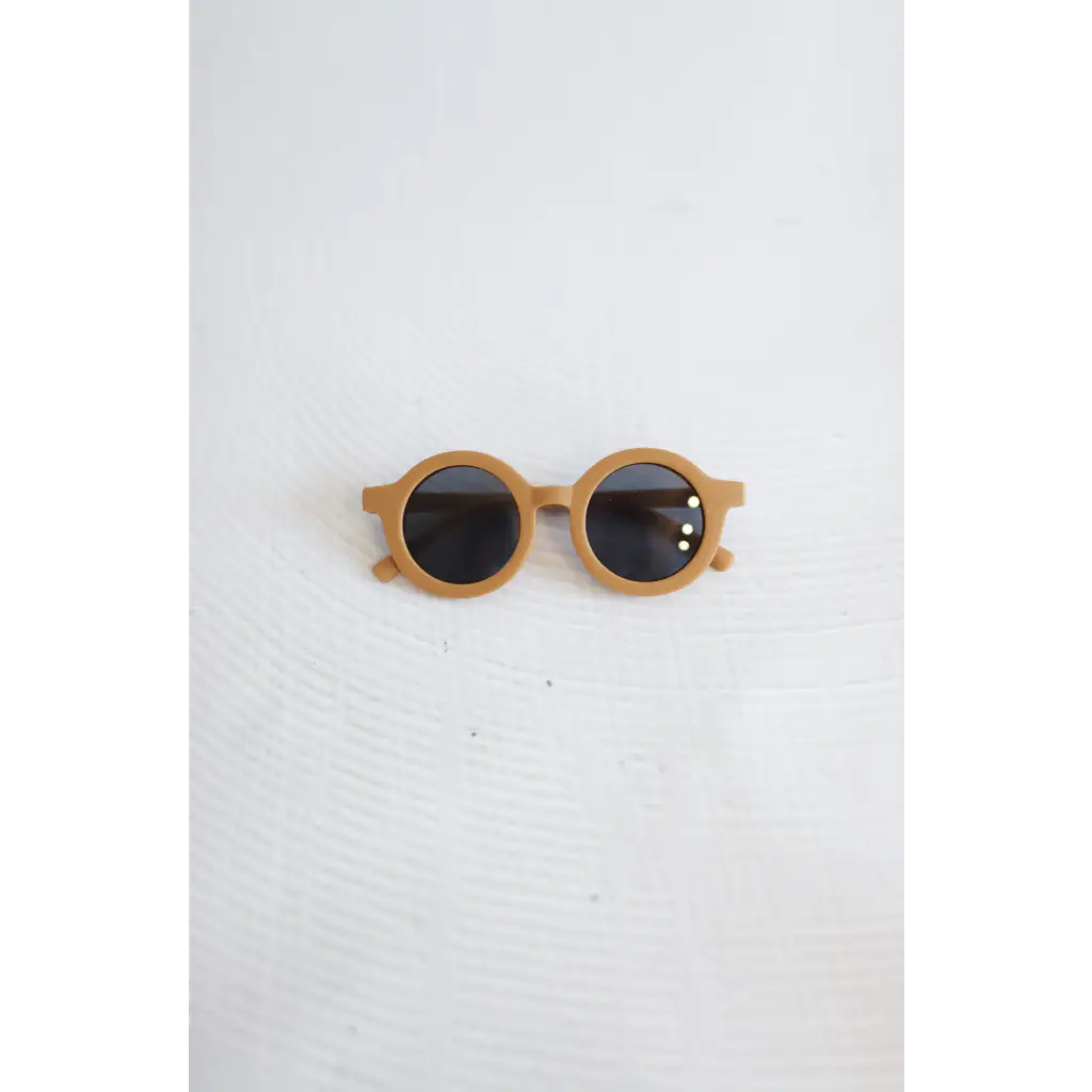 Golden Brown Sunnies for Toddler + Baby, UV400 Polished Prints   