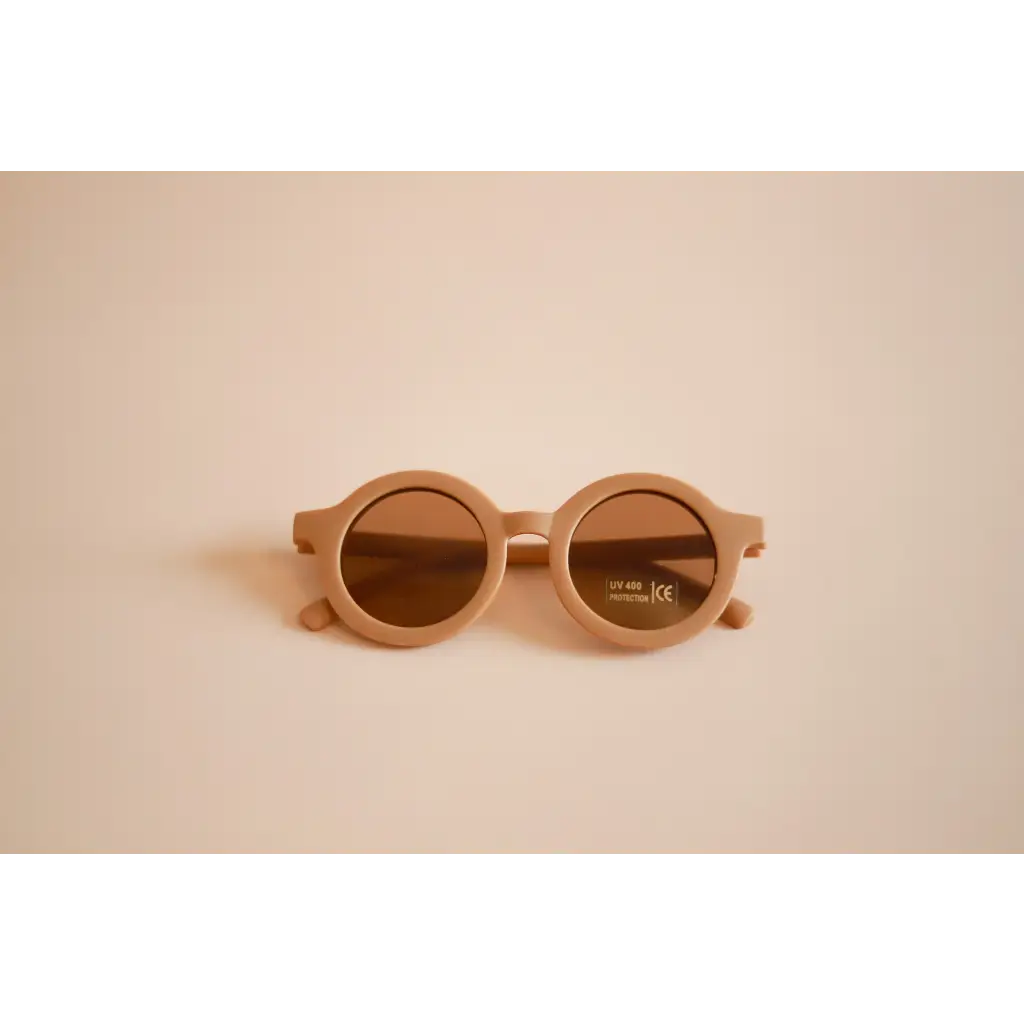 Golden Brown Sunnies for Toddler + Baby, UV400 Polished Prints   