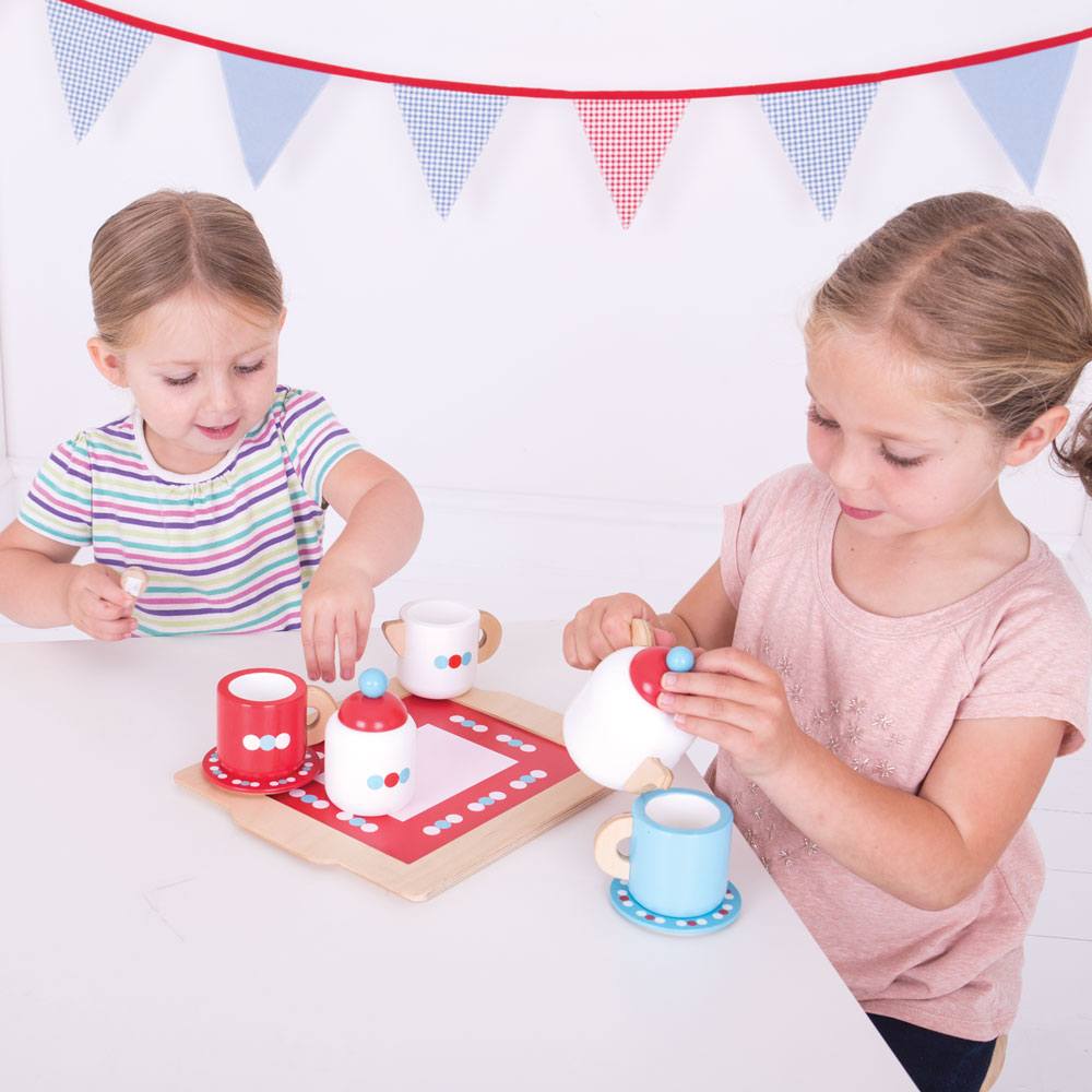 Tea Set on a Tray Bigjigs Toys   