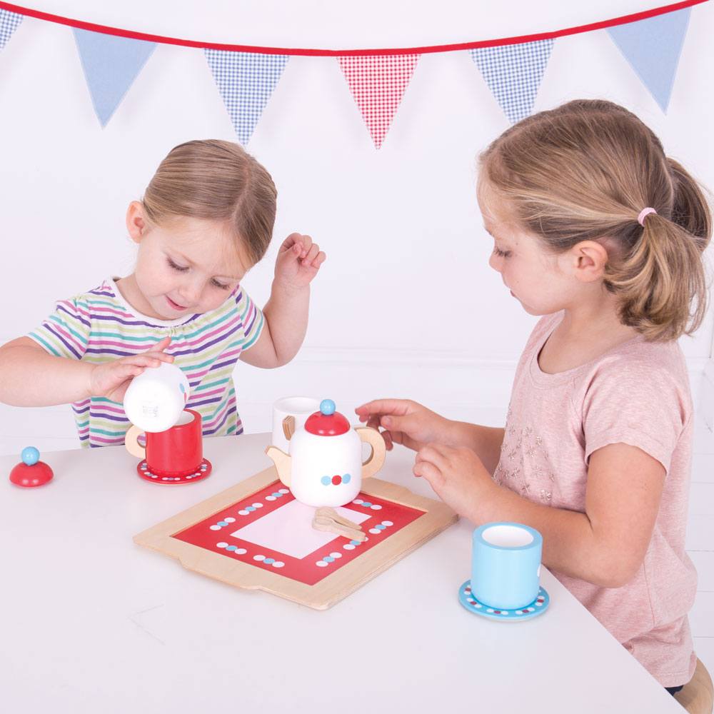 Tea Set on a Tray Bigjigs Toys   