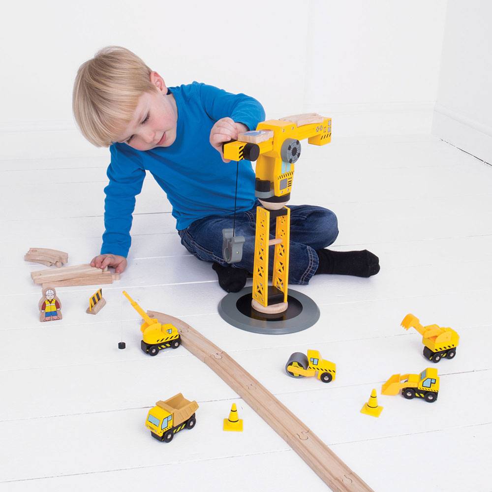 Big Crane Construction Set Bigjigs Toys   