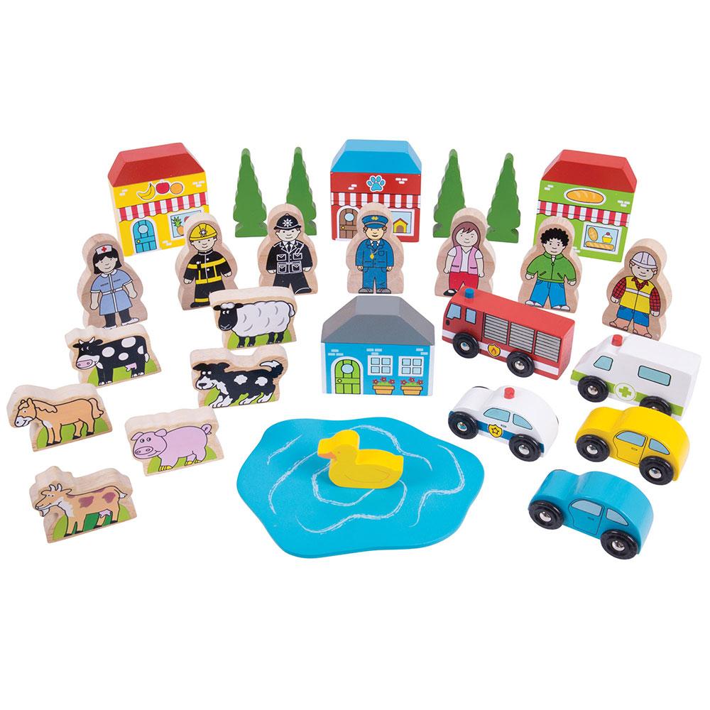 Trackside Accessory Set Bigjigs Toys   