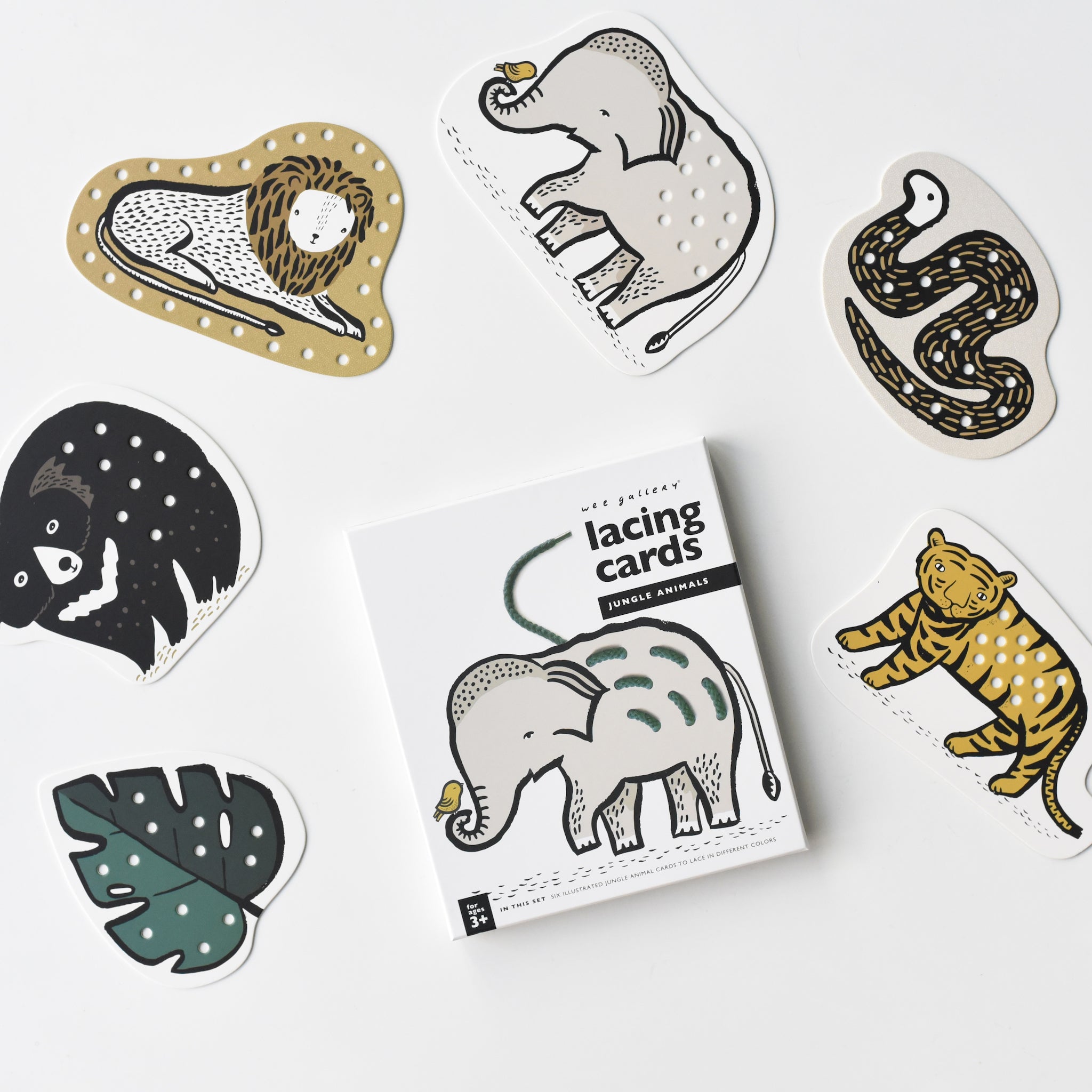 Lacing Cards - Jungle Animals Wee Gallery   