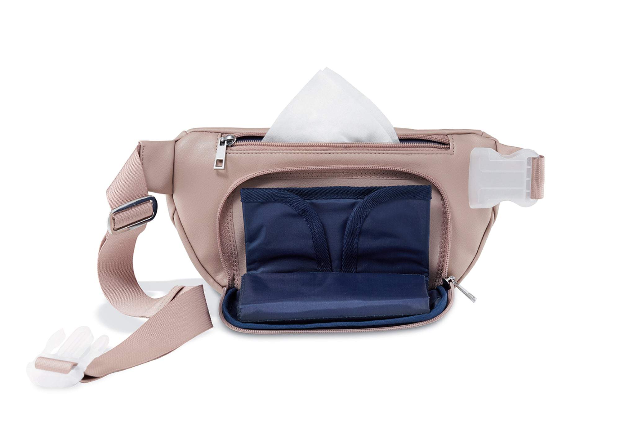 Kibou Vegan Leather Diaper Bag - Blush Kibou   