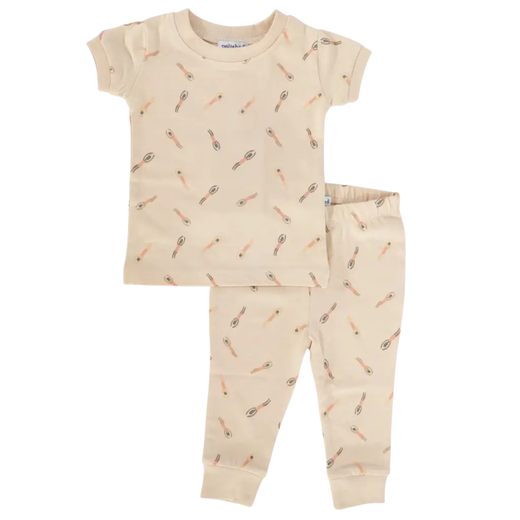 Little Swimmers Pajama Set Polished Prints   