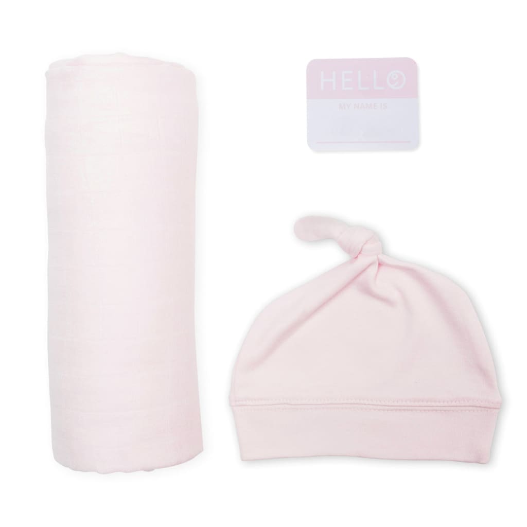 Hat & Swaddle Sets Lulujo Pink  