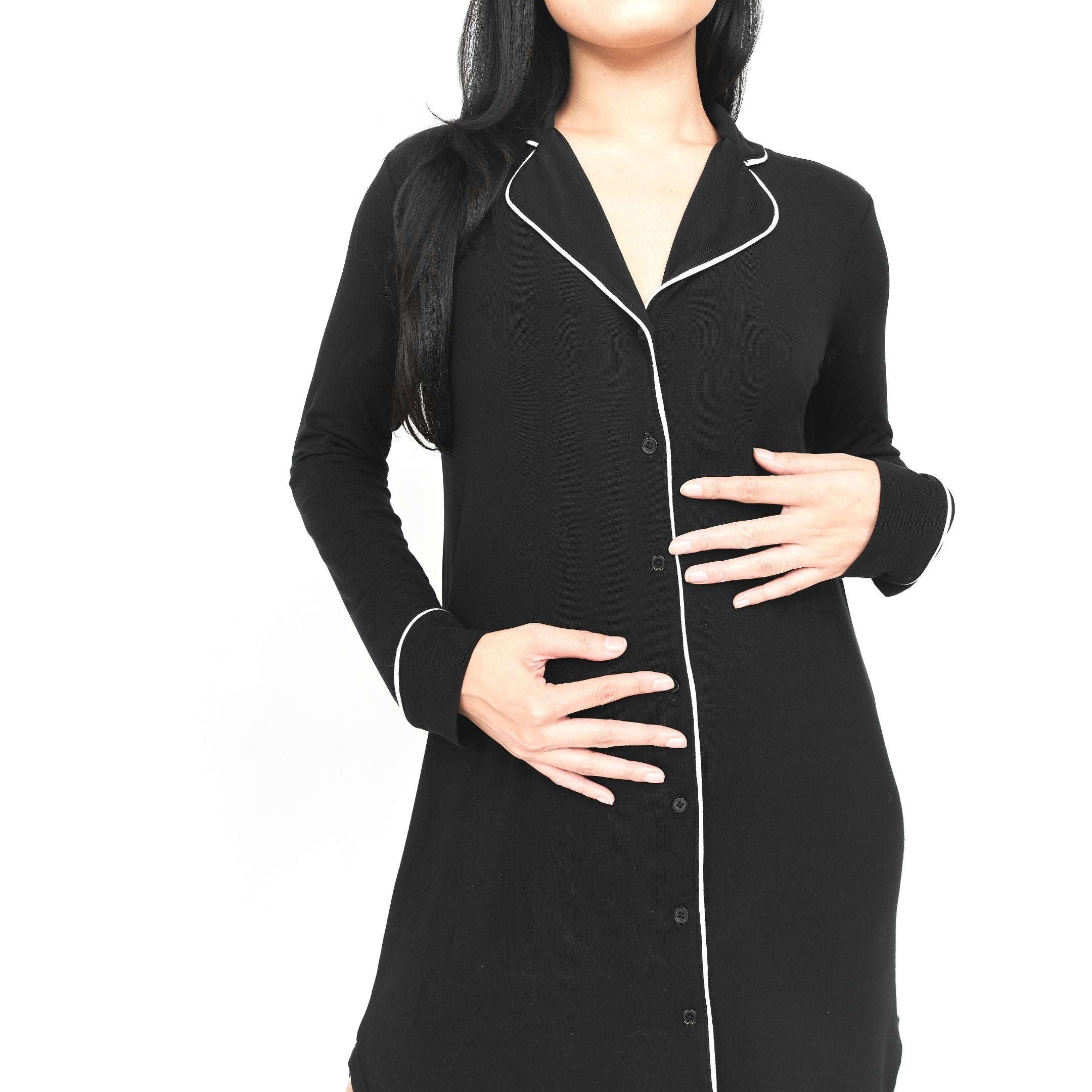 The Black CloudLuxe Nightshirt Larken   